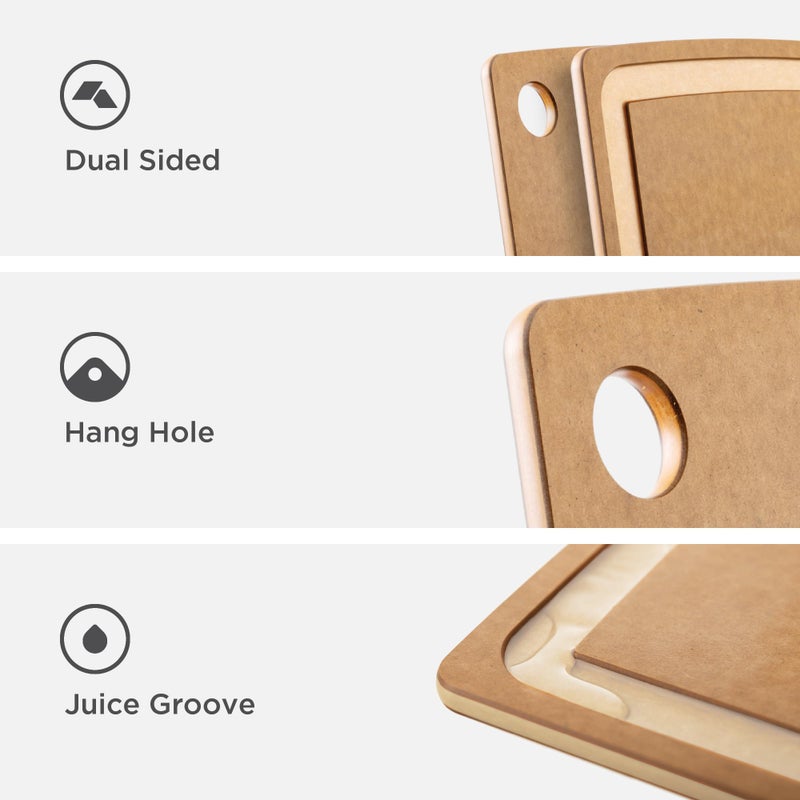 Epicurean Gourmet Series Cutting Board, 17.5-Inch by 13-Inch, Nutmeg/Natural - Image 4